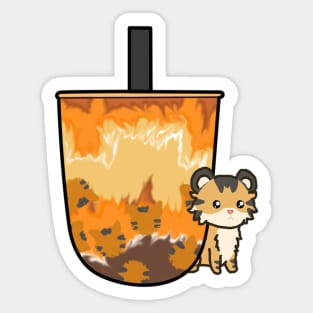 Tiger Brown Sugar Boba Milk Tea Sticker